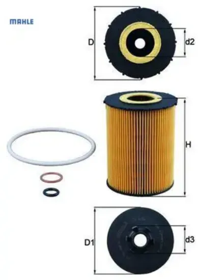 Yag fıltresı bmw n62 e60 e61 e63 e64 e65 e66 e70 mahle 11427542021 resmi