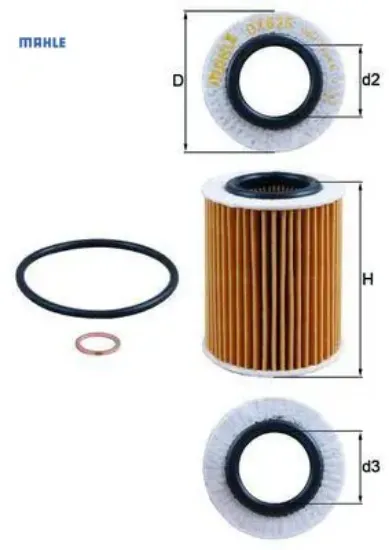 Yag fıltresı n13 f20 f21 f30 f31 f35 mahle 11427635557 resmi