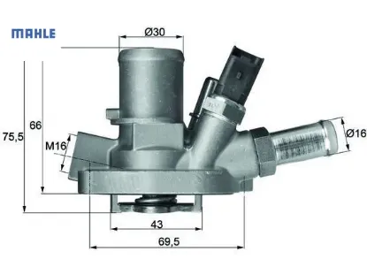 Termostat komple lınea-bravo ıı-grande punto 1.4 t-jet 07 g1019.80 mahle 55208964 resmi