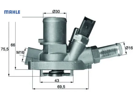 Termostat komple lınea-bravo ıı-grande punto 1.4 t-jet 07 g1019.80 mahle 55208964 resmi