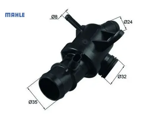 Termostat 89 c om640 w169 w245 mahle a6402000715 resmi