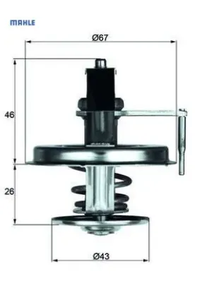 Termostat 84 c s-class m116 m117 w126 c126 mahle a1162000215 resmi