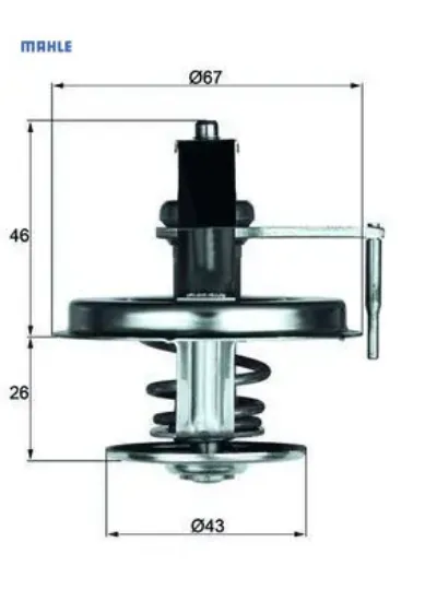 Termostat 84 c s-class m116 m117 w126 c126 mahle a1162000215 resmi