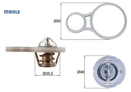 Termostat 91 c mını w10 r50 r52 r53 mahle 11537596787 resmi