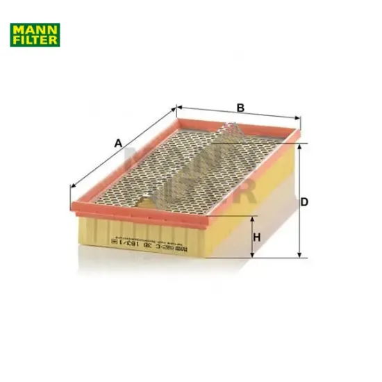 Hava fıltresı mercedes om602 w201 w124 w460 w463 mann-fılter a6020940104 resmi