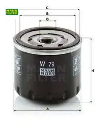 Yağ filtresi clıo ııı- kangoo- megane ıı ııı/1520800q0d/1520800q0g/1520800qaf/15208aw300/mann mann-fılter 7711945900/ 8200274858/ 820076 resmi