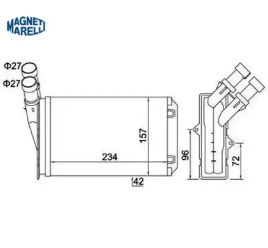 Radyatör k partner berlineag xsara magnetı marellı 6448.78 resmi