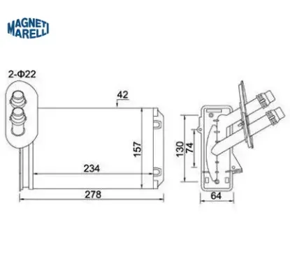 Radyatör k a3 bora golf ıv magnetı marellı  resmi