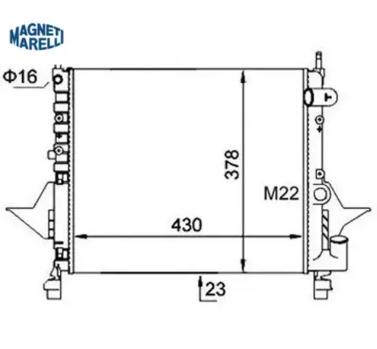 Radyatör m twıngo(ksız+mek) magnetı marellı  resmi