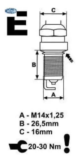 Atesleme buji 307/406 1.6 2.0 magnetı marellı  resmi
