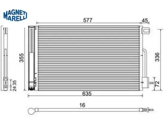 Radyatör nemo 1.4hdı brz magnetı marellı 6455.Ga/ 1609867680/ 010abc080 resmi