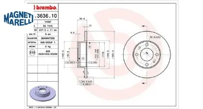Brembo dısk seat/uno/dks magnetı marellı  resmi