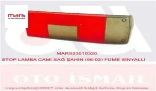 Stop lamba camı sağ şahin 95-02 füme sinyalli mars  resmi