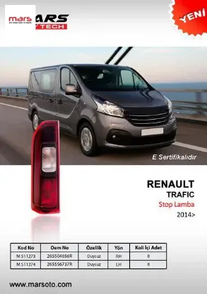 Arka stop lamba sağ trafıc ııı duysuz 2014 mars 265504656r resmi