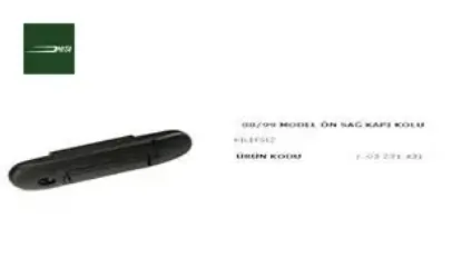 Kapı kolu ön sağ kilitsiz m131 88-97 ym mıta 7596159 resmi