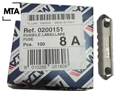 0200151 taş sigorta 8 amper beyaz mta 0200151/2501 resmi