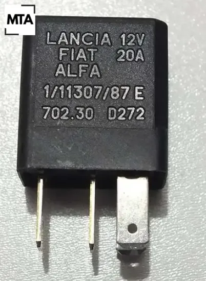 0603010 micro röle 12v 20 amper 4 fişli siyah mta 46520421 resmi