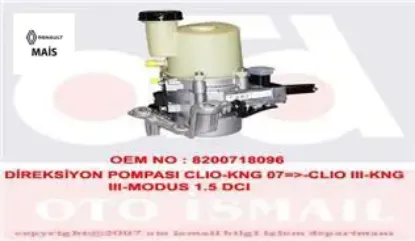 Direksiyon pompası elektrikli clıo-kng 07 >-clıo ııı-kng ııı-modus 1.5 dcı maıs 8200886452/ 8200718096/ 8200520790 resmi