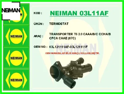 Termostat transporter t6 2.0 caaa/b/c ccha/b cfca caae 87c neıman 03l121111af/ 03l121111f resmi