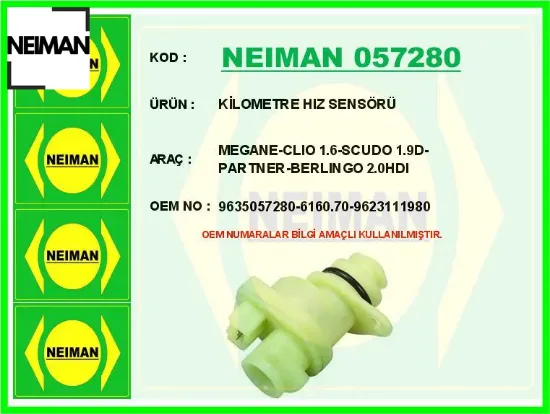 Kilometre hız sensörü megane-clıo 1.6-scudo 1.9d-partner-berlıngo 2.0hdı neıman 9635057280/ 6160.70/ 9623111980 resmi