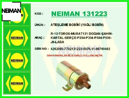 Ateşleme bobini yağlı bobin r-12-toros-murat131 doğan-şahın-kartal-serçe-p204-p304-p504-p505-j9-l neıman 4262085/ 7702131223/ 5970.11/ 60700402 resmi