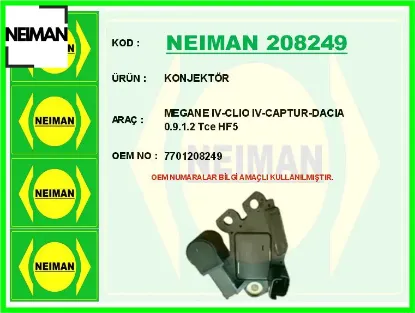 Konjektör megane ıv-clıo ıv-captur-dacıa 0.9.1.2 tce hf5 neıman 7701208249 resmi