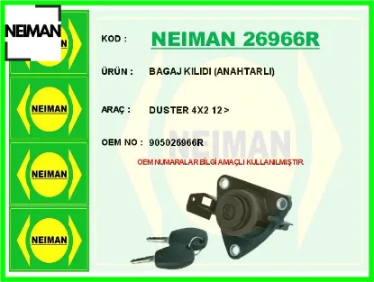 Bagaj kılıdı anahtarlı duster 4x2 12 > neıman 905026966r resmi