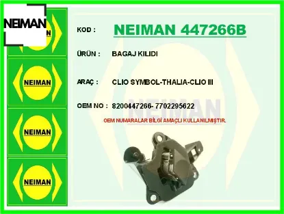 Bagaj kılıdı clıo symbol-thalıa-clıo ııı neıman 8200447266/ 7702295622 resmi