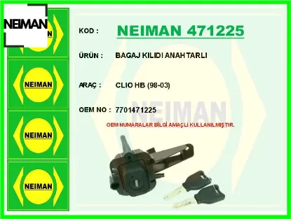 Bagaj kılıdı anahtarlı clıo hb 98-03 neıman 7701471225 resmi