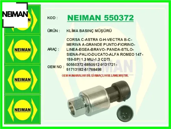 Klima basınç müşürü corsa c-astra g-h-vectra b-c-merıva a-grande punto-fıorıno-lınea-egea-bravo- pan neıman 50550372/ 6850512/ 9131721/ 51713182/ 5 resmi