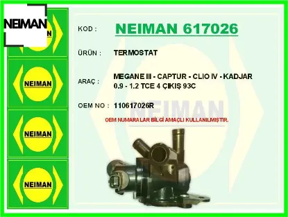 Megane ııı - captur - clıo ıv - kadjar 0.9 - 1.2 tce 4 çıkış 93c neıman 110617026r resmi