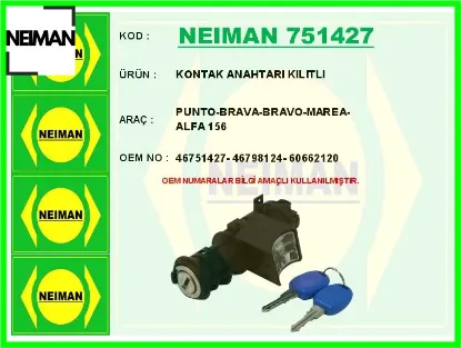 Kontak anahtarı kılıtlı punto-brava-bravo-marea-alfa 156 neıman 46751427/ 46798124/ 60662120 resmi