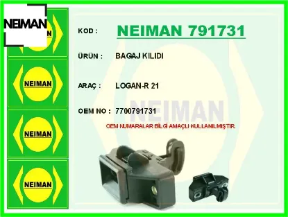Bagaj kılıdı logan-r 21 neıman 7700791731 resmi