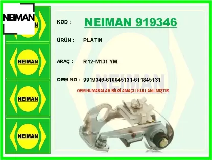 Platın r12-m131 ym neıman 9919346/ 610045131 resmi