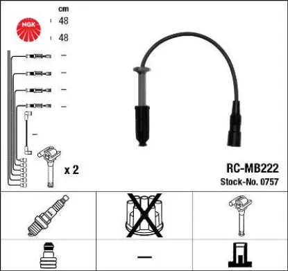 Atesleme kablosu setı mercedes m111 w202 s202 c208 a208 w210 s210 w163 r170 ngk a1101591818 resmi