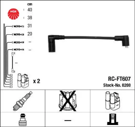Buji kablosu fiat panda 0.9 1992-1996 ngk 7694366 resmi