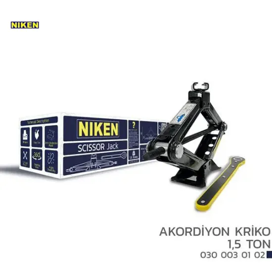 Araba krikosu cırcır kollu makas tipli / akordiyon nıken 7702255913 resmi