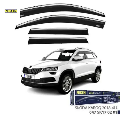 Kromlu cam rüzgarlığı karoq 2018- 4lü nıken  resmi