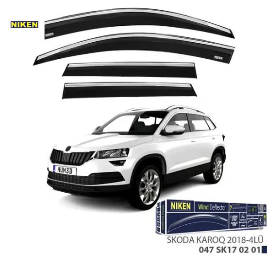 Kromlu cam rüzgarlığı karoq 2018- 4lü nıken  resmi