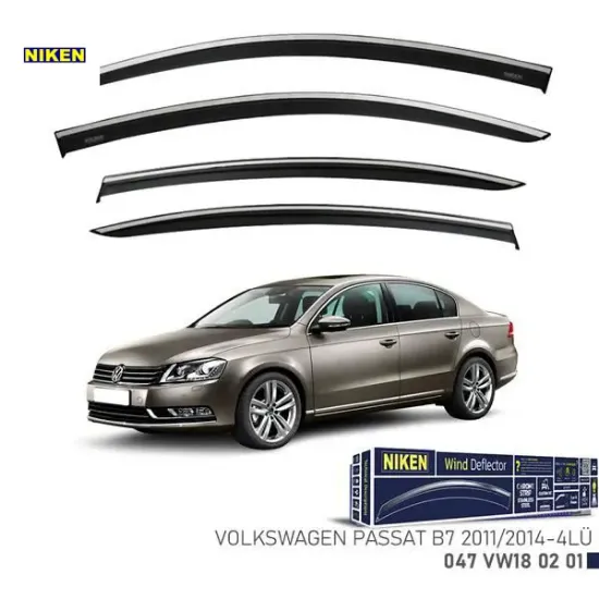 Kromlu cam rüzgarlığı passat b7 2011-2014- 4lü nıken  resmi