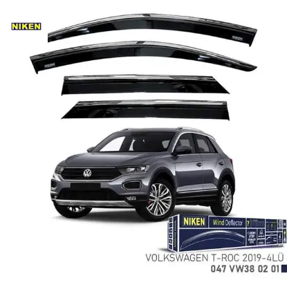 Kromlu cam rüzgarlığı t-roc 2019- 4lü nıken  resmi