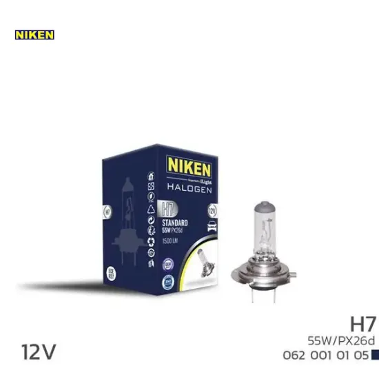 Nıken h7 55w halojen ampul px26d 12v nıken  resmi
