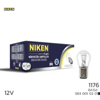 Nıken 1016 ampul düz ba15d p21w/5w 12v 10lu nıken  resmi