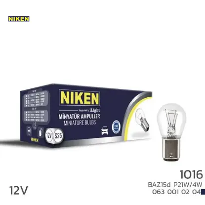 Nıken 1016 ampul şaşı yakın tır.baz15d p21w/4w 10lu nıken  resmi