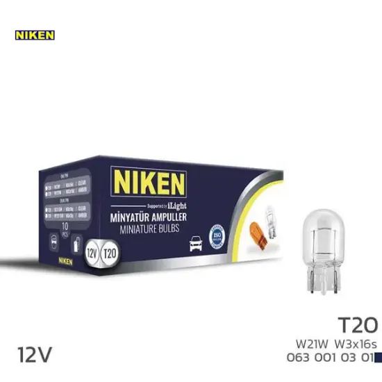 Nıken t20 dipsız ampul 93 w21w w3x16s 12v 10lu nıken  resmi