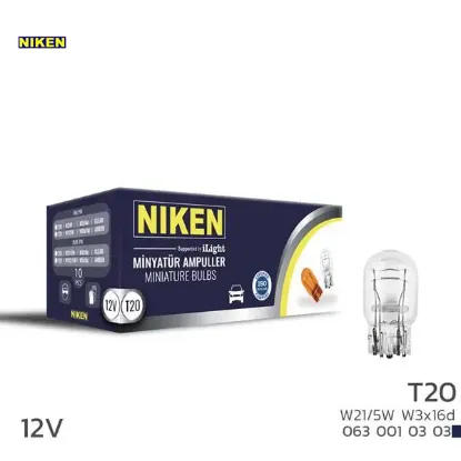 Nıken t20 dipsız ampul 1016 w21/5w w3x16d 10lu nıken  resmi