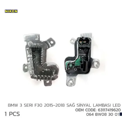 3 f30 2015-2018 sağ sinyl led modl 63117419620 nıken 63117419620 resmi