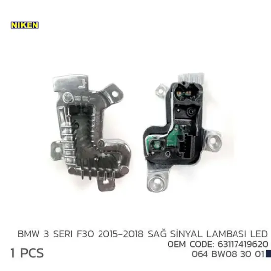 3 f30 2015-2018 sağ sinyl led modl 63117419620 nıken 63117419620 resmi