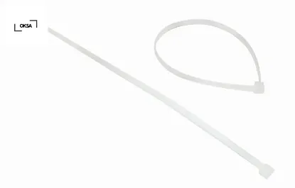 Kablo kelepçesi cırcırlı beyaz oksa  resmi