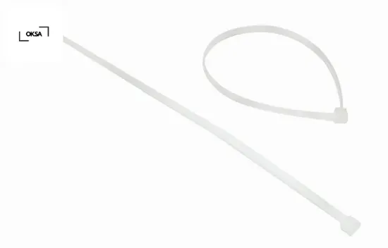 Kablo kelepçesi cırcırlı beyaz oksa  resmi